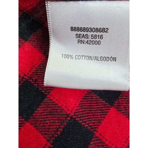 Northwest Territory Size Large Mens Red Black Flannel Button Down Logo Tag Shirt - Picture 6 of 10